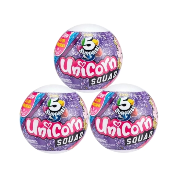 Zuru 5 Surprise Unicorn Squad Balls 3 Pack Series 2 - Picture 1 of 9
